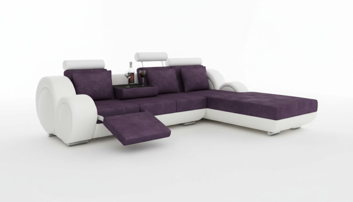 SOFA TEKSTYLNA SOFA TKANINOWA Żywy krajobraz ZESTAW KANAŁOWY Narożnikowa kanapa USB na wymiar