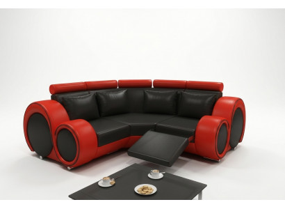 SOFA SKÓRZANA z USB DESIGN Narożnikowa kanapa BERLIN SOFA Ustawić Podkładkę Na Zamówienie Nowa