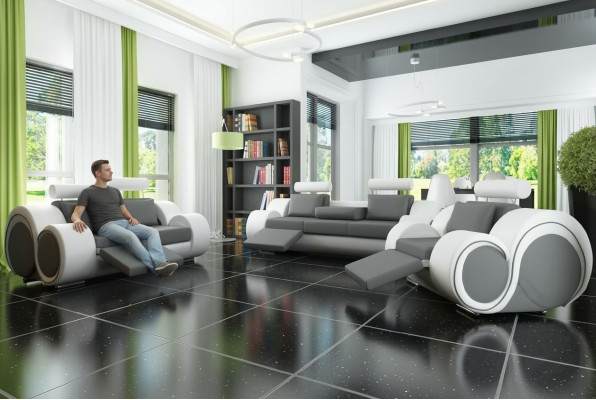 Sofa Podkładka 3+2 Siedziba z USB Sofa Sofa skórzana wykonana na miarę Couch Ustawić Nowość