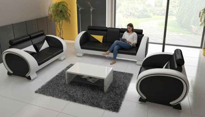 SOFA SKÓRZANA 3+1 KANAPA ZESTAW TAPICEROWANIA Podkładka SOFA SOFA SKÓRZANA SOFA PROJEKTANTSKA z USB