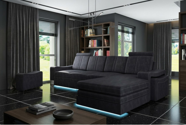 Kanapa materiałowa z sofą USB Podkładka Ustawić Narożnik Nowa kanapa tekstylna narożna sofa materiałowa