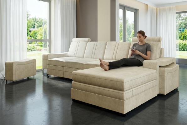 Kanapa tekstylna narożnik kanapa sofa materiałowa z USB Narożnikowa kanapa Sofa Podkładka Ustawić Narożnik Nowość
