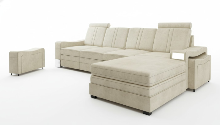Kanapa tekstylna narożnik kanapa sofa materiałowa z USB Narożnikowa kanapa Sofa Podkładka Ustawić Narożnik Nowość