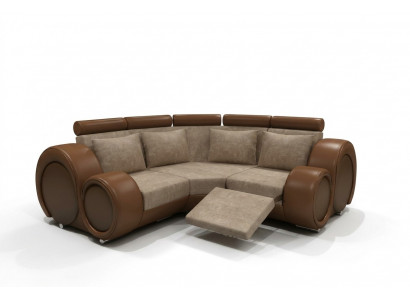 TKANINA SOFA Włókienniczy Żywy krajobraz SOFA BERLINX Funkcja relaksu COUCH Narożnikowa kanapa z USB