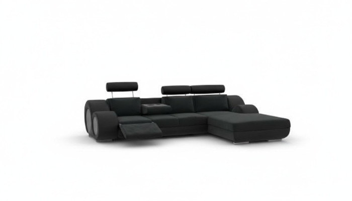 Designerska Sofa Kanapa Podkładka Sofa Skórzana +USB Nowy Ustaw Żywy krajobraz Narożnik