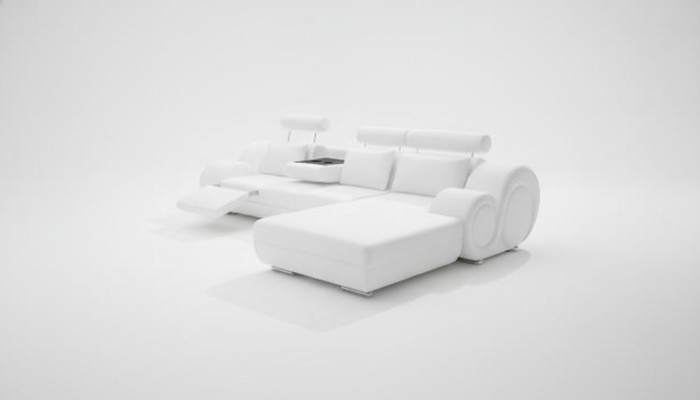 Projektant Podkładka Sofa + Sofa skórzana USB Żywy krajobraz Narożnikowa kanapa Ustawić Berlin II