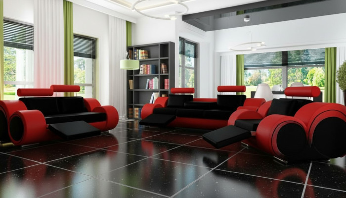 Sofa BERLIN Podkładka Couch Ustawić 3+2 Siedziba Sofa Designerska Sofa Skórzana z USB Nowość