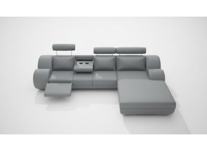 Projektant Ustawić Żywy krajobraz Narożnik Sofa USB Podkładka Skórzana Sofa Sofy Szara