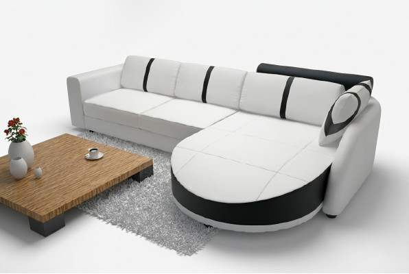 SOFA SKÓRZANA Narożnikowa kanapa z funkcją łóżka SOFA PROJEKTANTOWA SOFA SOFA SKÓRZANA NAROŻNIK NA USB