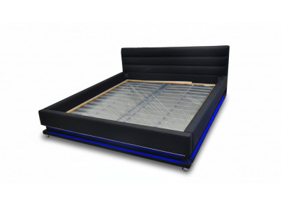 Luksusowa Skóra Design Podkładka do łóżka Double z USB 140/160/180/200 cm Łóżko