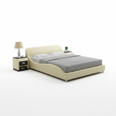 Design Podkładka Double Bed Nowoczesne łóżka Sypialnia z USB & Polka 200x210 cm