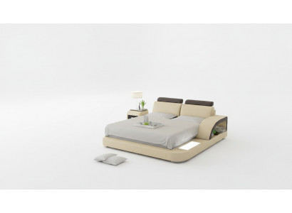 Design Podkładka Double Bed Nowoczesne łóżka Sypialnia z USB & Polka 160x200cm