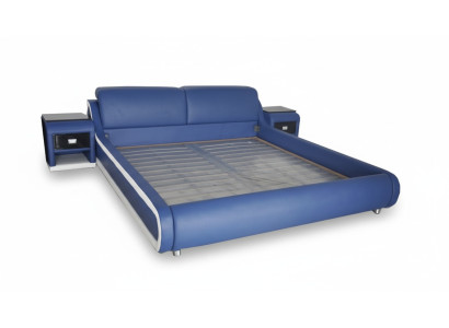 Double Luxury Skóra Łóżko + USB Podkładka do łóżka Wielofunkcyjna LB8835