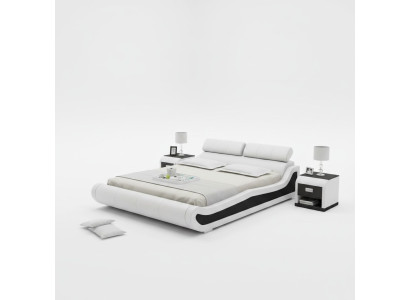 Luksusowa Skóra Łóżko z USB Podkładka łóżka Double Modern Marriage 140/160/180 cm
