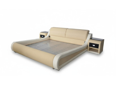 Double Luxury Skóra Łóżko + USB Podkładka do łóżka Wielofunkcyjna LB8831