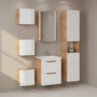 Design Łazienka Meble Łazienka 6 szt. Zestaw Ustawić Szafę Umywalkową