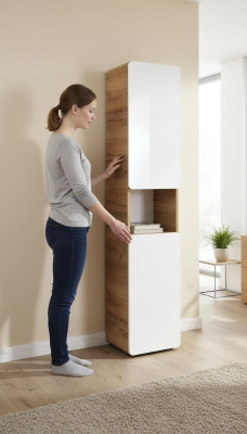 Półka łazienkowa wisząca wysoka szafka 170cm Łazienka Szafa