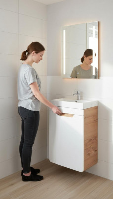 Design Umywalkka Umywalka Szafka łazienkowa wysoki połysk
