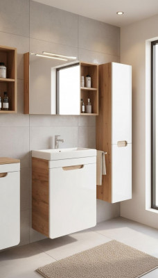 Design Umywalkka Umywalka Szafka łazienkowa wysoki połysk