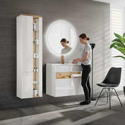 Design Łazienka Meble łazienkowe 3 szt. Zestaw Ustawić Szafę Umywalkową