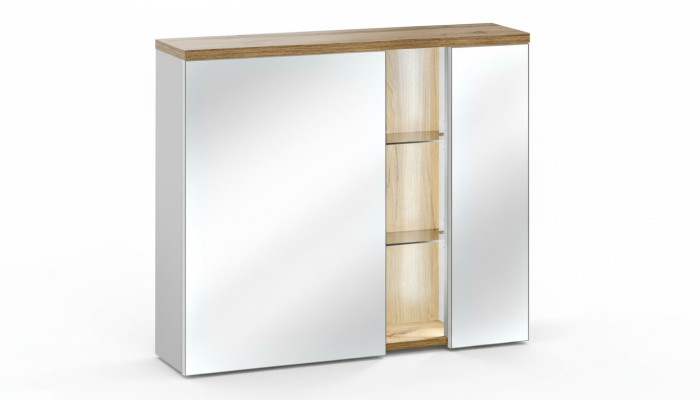 Szafka lustrzana Szafka ścienna Szafka łazienkowa z Lustro 80 cm LED