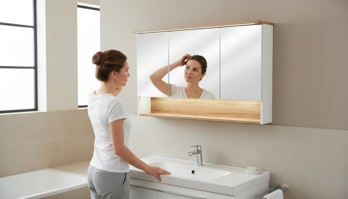 Szafka lustrzana Szafka ścienna Szafka łazienkowa z Lustro 120 cm LED