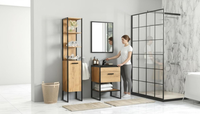 Design Łazienka Meble Łazienka 5 szt. Zestaw Ustawić Szafę Umywalkową