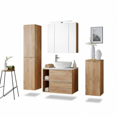 Design Łazienka Meble Łazienka 5 szt. Zestaw Ustawić Szafę Deco Umywalkę