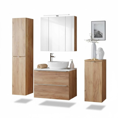 Design Łazienka Meble łazienkowe 4 szt. Zestaw Ustawić Szafę Umywalkową