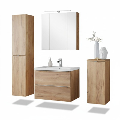 Design Łazienka Meble łazienkowe 4 szt. Zestaw Ustawić Szafę Deco Umywalkę