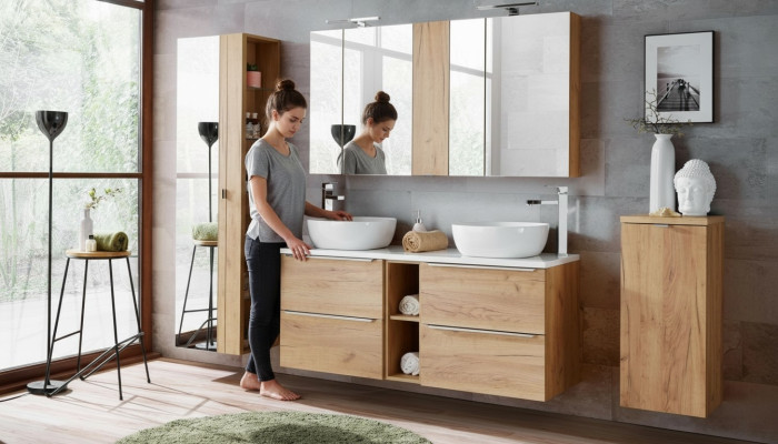 Design Łazienka Meble Łazienka 8 szt. Zestaw Ustawić Szafę Umywalkową