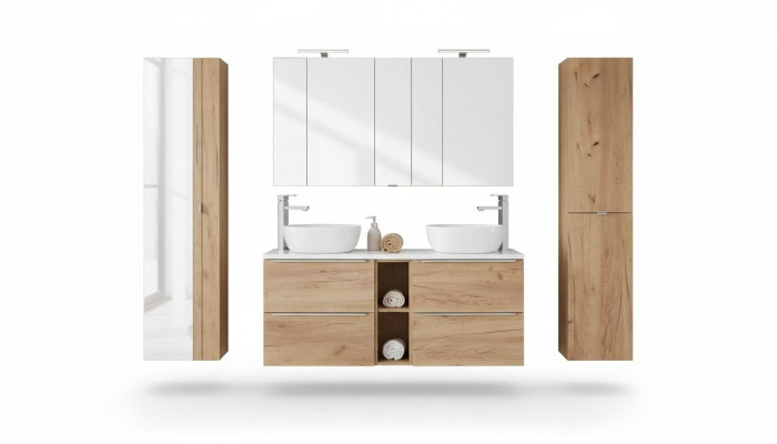 Design Łazienka Meble Łazienka 8 szt. Zestaw Ustawić Szafę Umywalkową