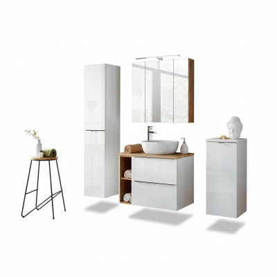 Design Łazienka Meble Łazienka 5 szt. Zestaw Ustawić Deco Szafa Umywalk