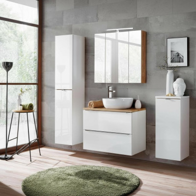 Design Łazienka Meble łazienkowe 4 szt. Zestaw Ustawić Deco Szafa Umywalk
