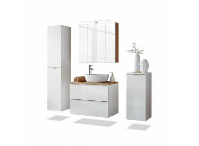 Design Łazienka Meble łazienkowe 4 szt. Zestaw Ustawić Deco Szafa Umywalk
