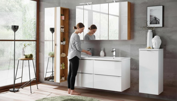 Design Łazienka Meble Łazienka 6 szt. Zestaw Ustawić Szafę Deco Umywalkę
