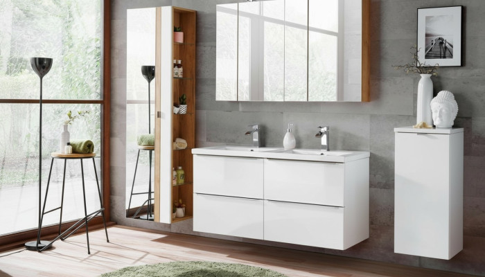 Design Łazienka Meble Łazienka 6 szt. Zestaw Ustawić Szafę Deco Umywalkę