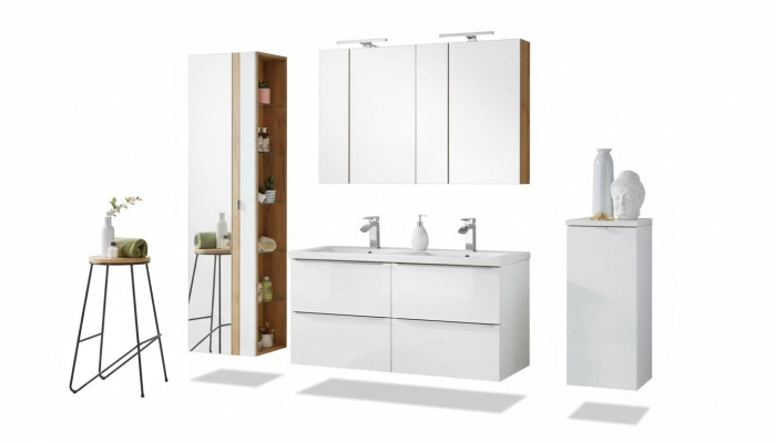 Design Łazienka Meble Łazienka 6 szt. Zestaw Ustawić Szafę Deco Umywalkę