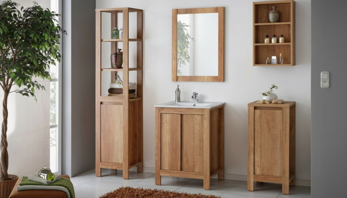Design Łazienka Meble Zestaw łazienkowy Ustawić Umywalkę Szafę Umywalkową