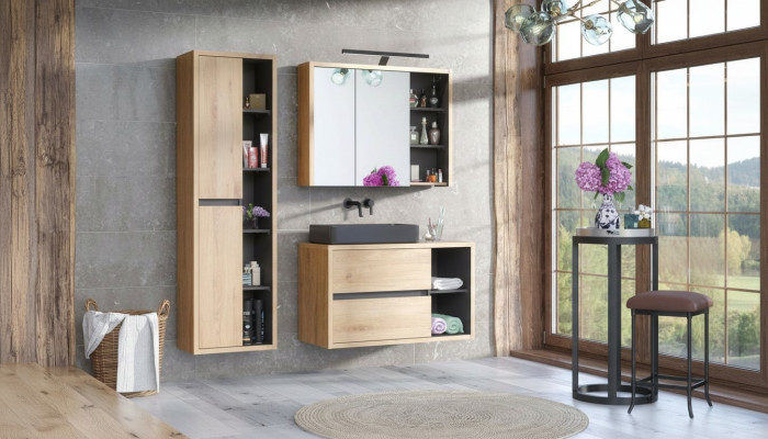 Design Łazienka Meble łazienkowe 3 szt. Zestaw dekoracji Ustawić Szafę Umywalkową