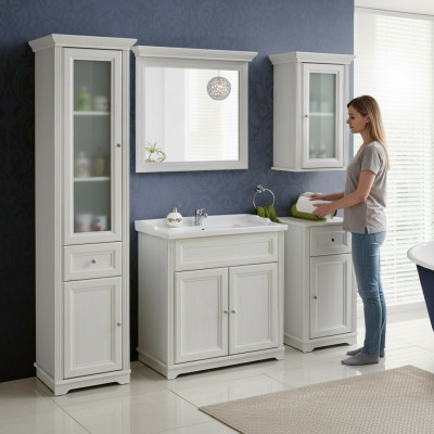 Design Łazienka Meble Łazienka 5 szt. Zestaw dekoracji Ustawić Szafę Umywalkową