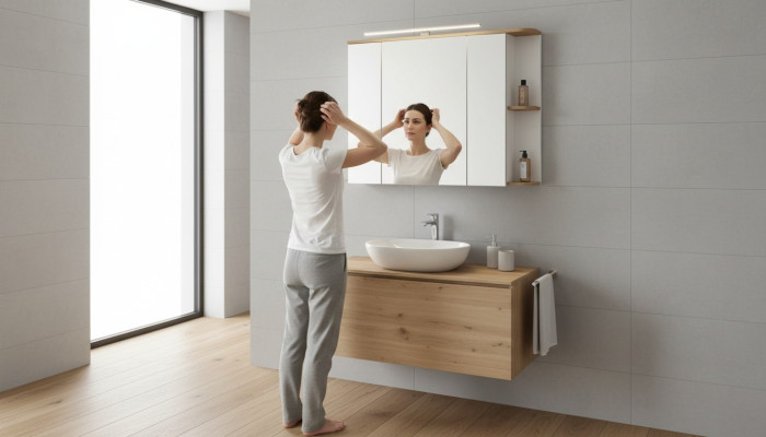 Szafka łazienkowa z lustrem 80cm Lustro Szafa Lustro Szafki