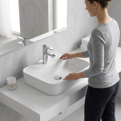 Umywalka nablatowa ceramiczna Umywalkka Umywalka Biały Deko Umywalka