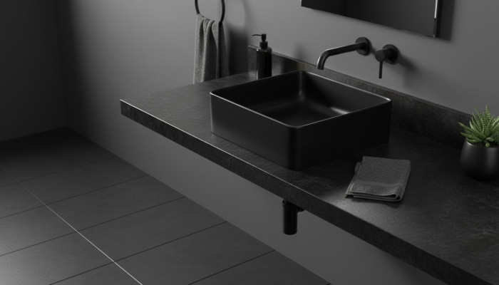 Umywalka Czarny Blat Tabela dysk Umywalka Umywalka Blat Ceramiczny