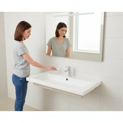 Dekoracja ceramiczna Umywalka Umywalka Umywalka nablatowa Biały Umywalka