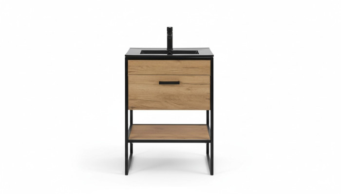 Zestaw mebli łazienkowych 60cm Umywalka z szafką stojącą Umywalka w stylu loft