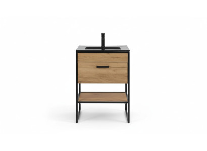 Zestaw mebli łazienkowych 60cm Umywalka z szafką stojącą Umywalka w stylu loft