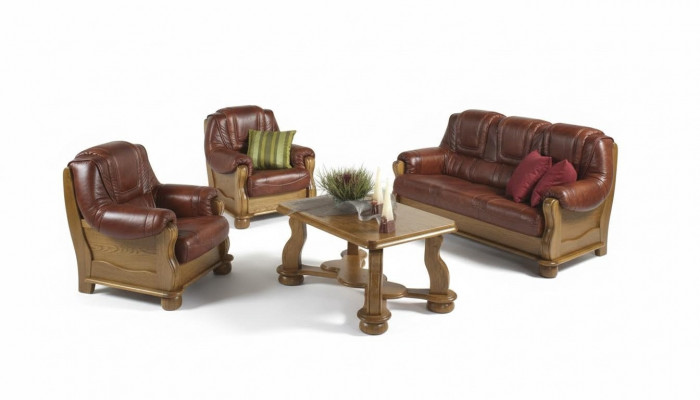 Classic Ustawić 3+2+1 miejsce do siedzenia Zestaw sofowy Sofa Sofa 100% Skóra Sofa Podkładka
