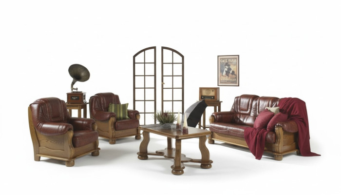 Zestaw sofowy 3+1 miejsce do siedzenia Classic Żywy krajobraz Sofy Kanapy Podkładka Sofa