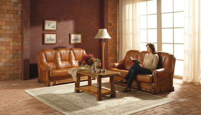 Ustawić 3+2 miejsce do siedzenia Sofa Podkładka Siedziba Zestaw 100% Włoski Skóra Obcios